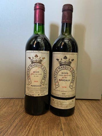 1978 & 1988 Chateau Marquis d’Alesme Becker - Bordeaux,, Nieuw