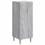 vidaXL Dressoir Grijs sonoma 33 x 34,5 x 90 cm Bewerkt hout, Verzenden, Nieuw, Overige houtsoorten, Minder dan 50 cm