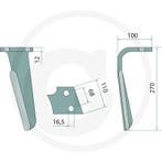 Rotorkopegtand (links) (Werktuigen), Ophalen of Verzenden