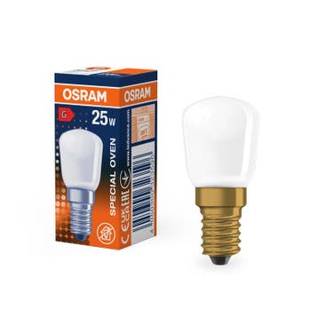 Osram Gloeilamp ovenlamp E14 230V 25W Mat 300ºC hittebest.., Ophalen of Verzenden, Nieuw
