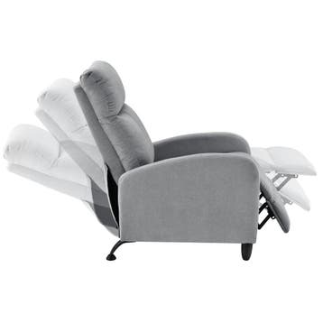 Verstelbare relaxfauteuil 102x60x92 cm stof lichtgrijs, Verzenden, Nieuw