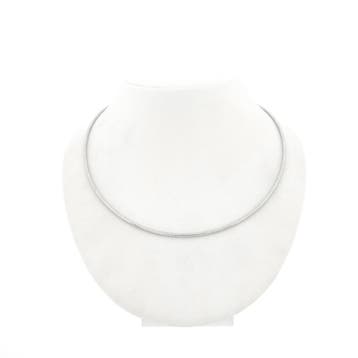 Witgouden omegaschakel collier (Ketting), Ophalen of Verzenden, Gebruikt, Overige kleuren, Goud