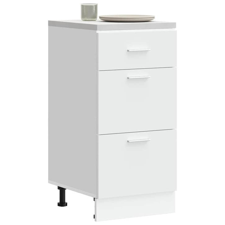 vidaXL Onderkast Lyon 40x46x81,5 cm bewerkt hout wit, Huis en Inrichting, Keuken | Keukenelementen, Wit, Nieuw, Verzenden