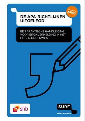 De APA richtlijnen uitgelegd Een praktische ha 9789072482235, Zo goed als nieuw
