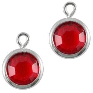 1 x DQ facethanger gekleurd Zilver-light siam red 7 x 10..., Ophalen of Verzenden, Nieuw, Bedel