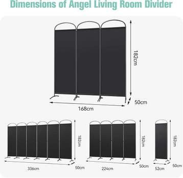 2dekans | Angel Living Kamerscherm - 3 Panelen - 168 x 182, Ophalen of Verzenden, Zo goed als nieuw
