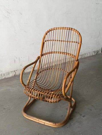 Fauteuil - Bamboe, Rattan - Loungestoel van bamboe en