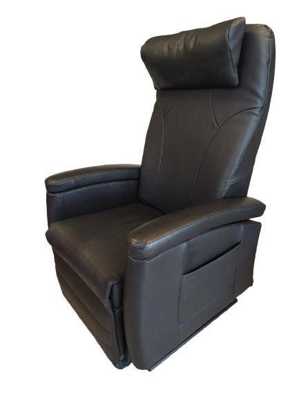 Fitform vario 570 sta op stoel in zwart kunst leer, Huis en Inrichting, Fauteuils, 50 tot 75 cm, Minder dan 75 cm, Gebruikt, Leer