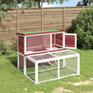 vidaXL Konijnenhok 102x90x84,5 cm massief grenenhout, Dieren en Toebehoren, Verzenden, Nieuw
