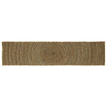 vidaXL Gebied Tapijt Zwart 60 x 250 cm Jute, Verzenden, Nieuw, Zwart