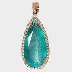 Zonder minimumprijs - Hanger - 14 karaat IGI 10,22 ct ZAMBIA, Sieraden, Tassen en Uiterlijk, Antieke sieraden