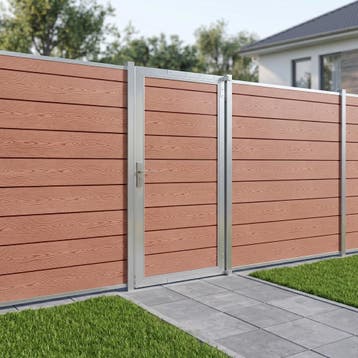 Tuindeur Segovia tuinpoort met privacyscherm 180x90 cm bruin, Verzenden, Nieuw