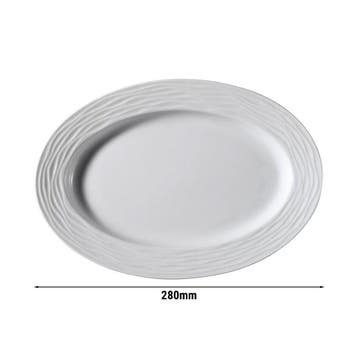 GGM Gastro | (12 stuks) SEA WAVE - bord - ovaal - porselein, Verzenden, Nieuw, Bord(en)