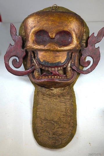 Groot Citipati masker - Nepal (Zonder minimumprijs), Antiek en Kunst, Kunst | Niet-Westerse kunst