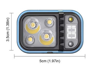 LED Hoofdlamp Oplaadbaar USB-C Sensor Batterij Display, Verzenden, Nieuw
