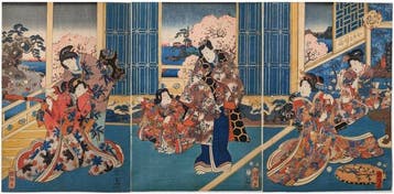 Utagawa Kuniteru — Bloem van Akashi (Akashi no hana) —, Antiek en Kunst