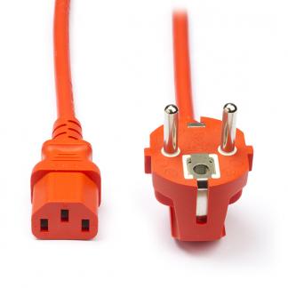 C13 kabel | ProCable | 1.8 meter (Haaks, Oranje), Computers en Software, Pc- en Netwerkkabels, Nieuw, Verzenden