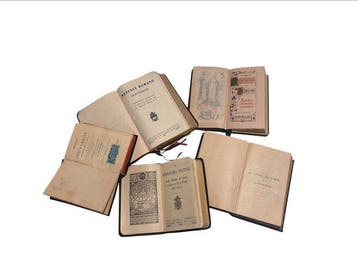 Autori vari - Lotto di 5 antichi libri devozionali tascabili