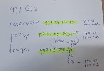 Porsche 997 GT3 stuurbekr-pomp (gebruikt), Gebruikt, Porsche