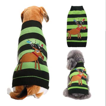 Honden Foute Kersttrui Groen Streep Eland (Truien), Ophalen of Verzenden, Nieuw, Hondenvest