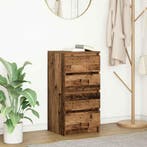 vidaXL Dressoir 37,5x35x76 cm bewerkt hout oud houtkleurig, Minder dan 50 cm, Verzenden, Nieuw, 25 tot 50 cm