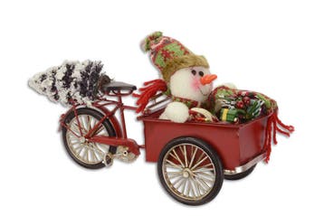 A TIN MODEL OF A CARGO BIKE IN CHRISTMAS STYLE (Interieur), Verzenden, Nieuw