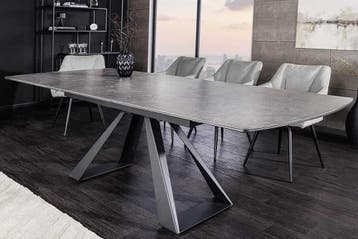 Uitschuifbare eettafel CONCORD 180-230cm grafietgrijs, Huis en Inrichting, Tafels | Eettafels, Ophalen of Verzenden, Nieuw