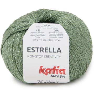 Katia Estrella - 65 Saliegroen - Katoen/Viscose Fantasiega, Ophalen of Verzenden, Nieuw