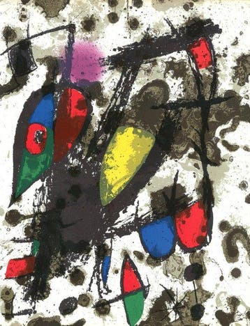 Joan Miro (1893-1983) - Composition, 1975