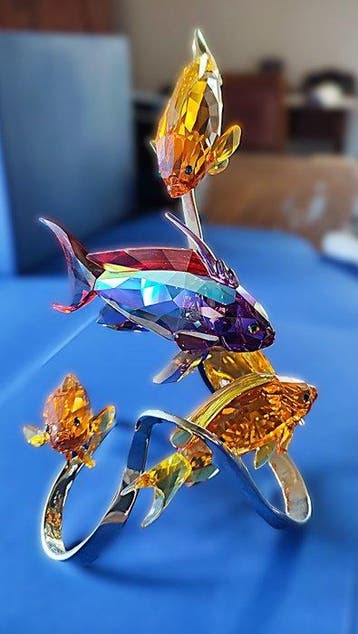 Swarovski - Figuur - Pesci in cristallo (6) - Kristal,