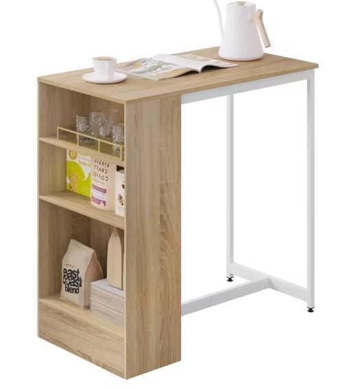 Bartafel met 3 Planken – Spaanplaat & Metaal, 91×49×91 cm, Huis en Inrichting, Keuken | Keukenelementen, Nieuw, Verzenden