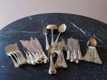 Bestekset voor 12 personen (74) - Verzilverd