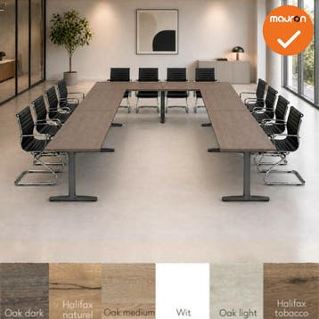 Ahrend Mehes vergadertafel - 400x320 - U-vorming - Bladkleur, Vergader- of Presentatieruimte, Ophalen of Verzenden, Gebruikt, Tafel