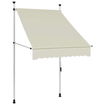 vidaXL Luifel handmatig uittrekbaar 100 cm crème, Verzenden, Nieuw