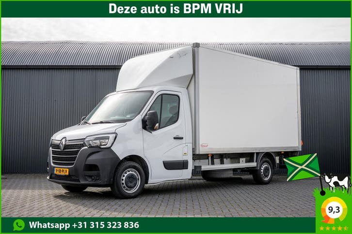 Renault Master 2.3dCi | Bakwagen met Laadklep | LED |, Auto's, Bestelauto's, Lease, Handgeschakeld, Wit, Renault, Zwart, Stof