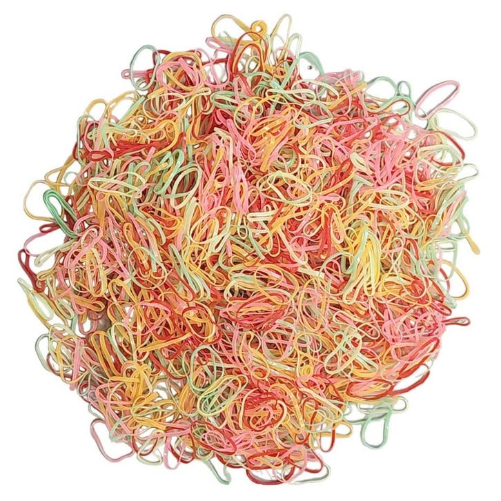 Fako Fashion - 1000x Gekleurde Mini Elastiekjes - Meisjes -, Sieraden, Tassen en Uiterlijk, Uiterlijk | Haarverzorging, Verzenden