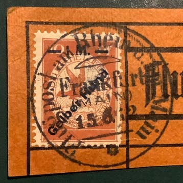 Duitse Rijk 1912 - Gelber Hund op fragment - Michel IV, Gestempeld
