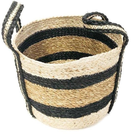 Fairtrade mand 35cm met handgrepen van Hogla en jute - H..., Huis en Inrichting, Woonaccessoires | Schalen en Manden