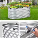 Groot Gegalvaniseerd Metalen Verhoogde Plantenbak Open Bodem, Verzenden, Nieuw