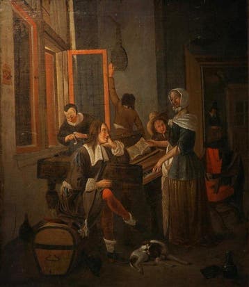 Hollandse school (XVII-XVIII) After Jan Steen (1626-1679) -