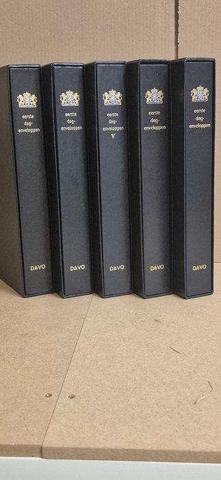 Nederland - 5 Davo LX albums FDC, Gestempeld
