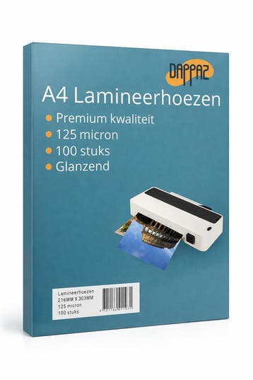 Lamineerhoezen A4 - 100 stuks - 125 micron en 80 Micron, Boeken, Hobby en Vrije tijd, Verzenden, Nieuw