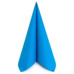 Airlaid Servetten Aquablauw 40x40cm 1/4 vouw pakje 50 stuks, Nieuw