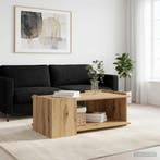 vidaXL Salontafel Artisanaal eiken 90 x 50 x 33 cm Bewerkt, Huis en Inrichting, Tafels | Salontafels, Verzenden, Nieuw, 50 tot 100 cm