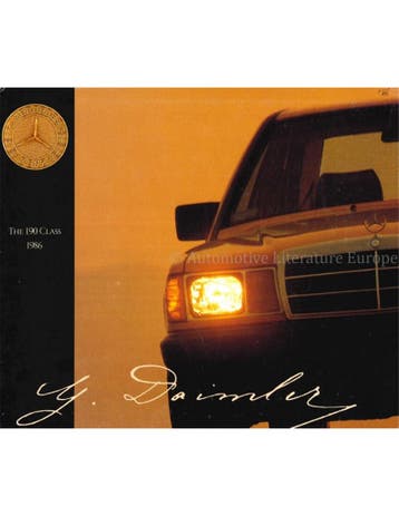 1986 MERCEDES BENZ 190 BROCHURE ENGELS (VS), Nieuw, Author