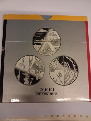 België. 20 Francs 2000, Herdenkingsmunt (Zonder, Postzegels en Munten, Munten | Nederland