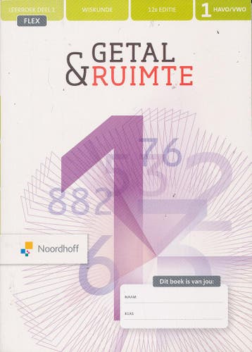 Getal en Ruimte 12e editie Leerboek Flex 1 deel 1 HAVO/VWO (, Verzenden, Nieuw
