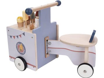 Jack & Jacky Houten Loopfiets - Ijskar - 4 wielen - Multi, Verzenden, Nieuw