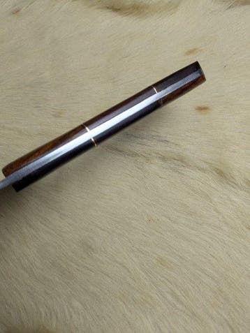 Handcrafted carbon steel full Tang cleaver with a rosewood