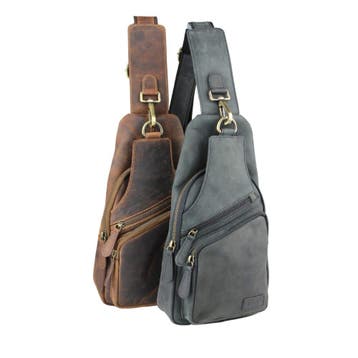 Luxe Crossbodytas Buffelleer, Verzenden, Nieuw
